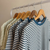 The Mom Crop in Striped Sage
