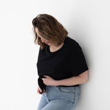The Mom Crop in Striped Sage