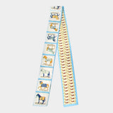 Equestrian-inspired Horse Frame Pattern Print Silk Feel Twilly Skinny Scarf