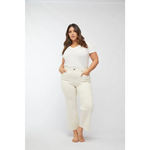 Ecru Aberdeen Ankle Crop high rise wide-leg pants for stylish womens clothes