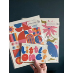 Colorful Retro Greeting Cards by Fond Printed Goods with vibrant patterns by talented artist