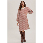 Alex Striped French Terry Midi Dress - 110 Adult Dresses