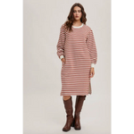 Alex Striped French Terry Midi Dress - 110 Adult Dresses