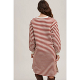 Alex Striped French Terry Midi Dress - 110 Adult Dresses