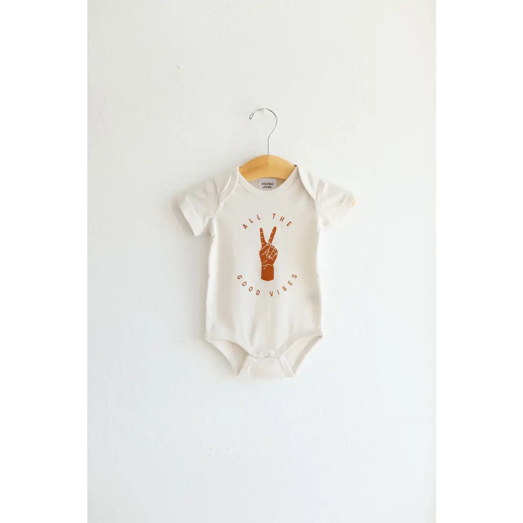 All The Good Vibes Organic Cotton Baby Bodysuit - Onesie