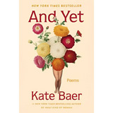 Kate Baer And Yet book cover with vibrant pink yellow floral print