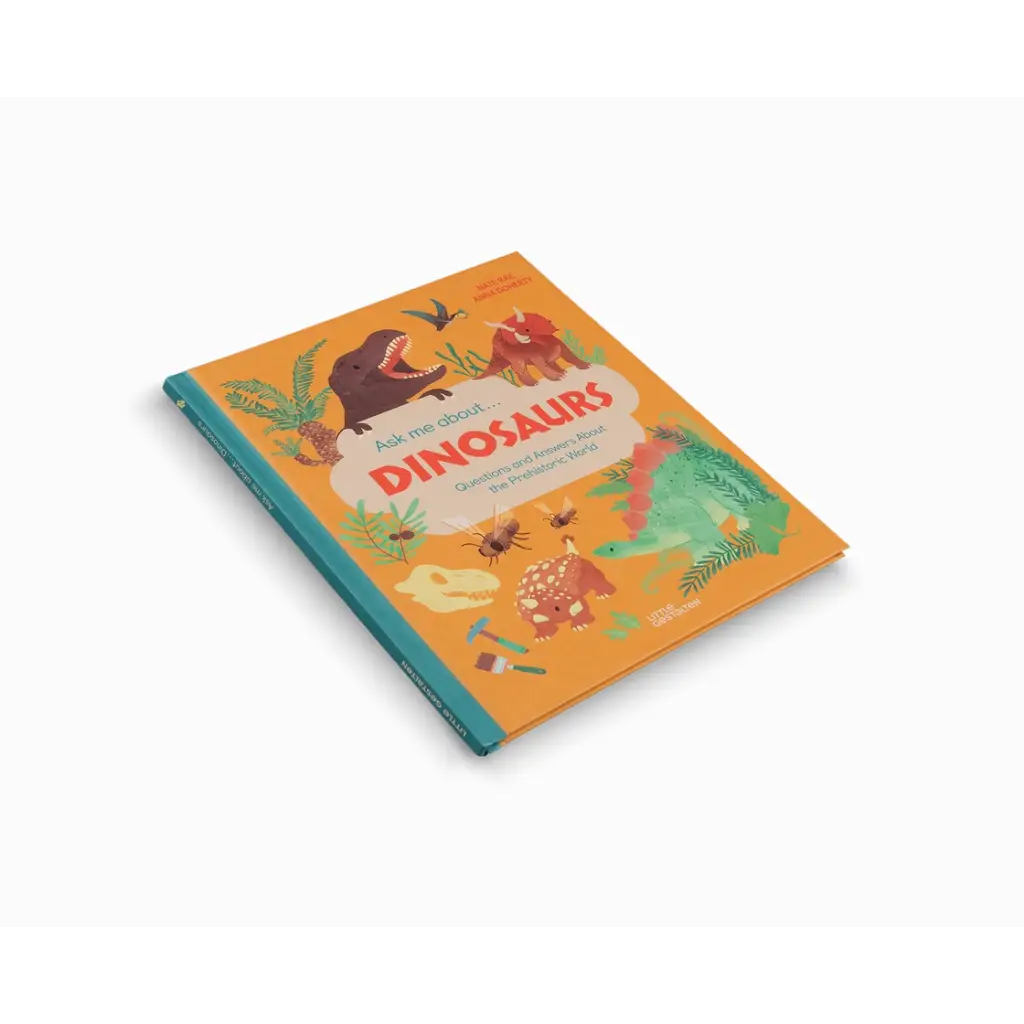 Colorful dinosaur-themed kids book with fun dino sounds and polished prints