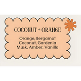 Scalloped label for Auntie Gift, Cool Auntie Candle with Coconut + Orange fragrance notes