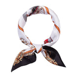 Vintage Carriage Print Square Bandana Scarf