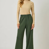 Everyday Tracksuit Pants – Olive Green with Embroidered Stripes