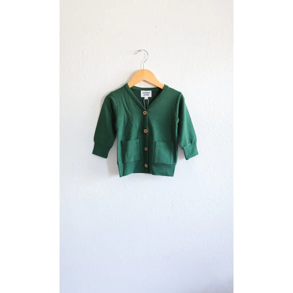 Baby Grandpa Cardigan in Fir - 360 Kids Sweater / Outerwear