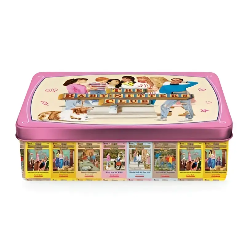 Baby-Sitters Club Retro Tin Boxset with pink metal tin of colorful kids books