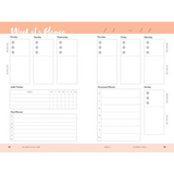 Pink weekly planner from Balance Is Bullshit by Alicia McKenzie for moms habits