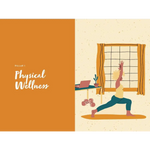 Yellow yoga mat with Balance Is Bullshit by Alicia McKenzie polished prints