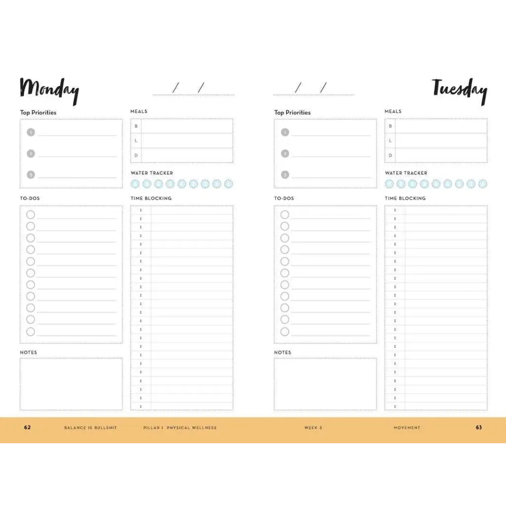 2023 Balance Is Bullshit planner by Alicia McKenzie for stylish moms