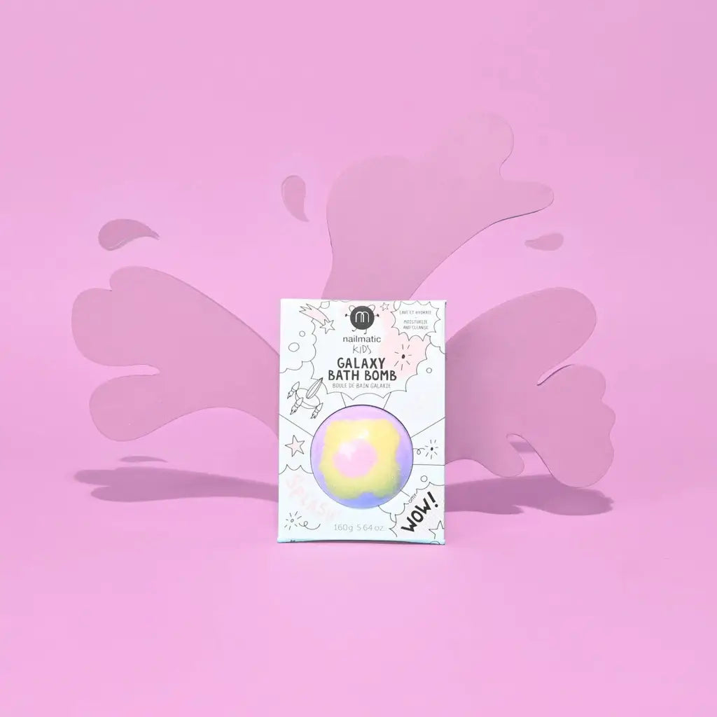 Colorful Supernova bath bomb in rainbow star packaging