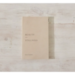 Beauty in Stillness book with a minimalist beige cover, perfect for moms who love polished prints