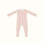 Cozy Berry bamboo baby sleeper with strawberry pattern
