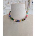Vibrant handcrafted colorful beaded necklace for stylish womens clothes