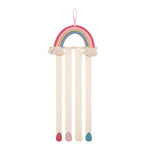 Bright Rainbow Drops Clip Hanger with colorful teardrops for stylish womens clothes