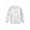 Light gray heathered adult unisex pullover with bold Can someone please put a woman in charge text