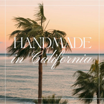 Palm tree swaying with HANDMADE in California for Smells Like She’s Talking to Her Cats Again Candle Rose + Patchouli