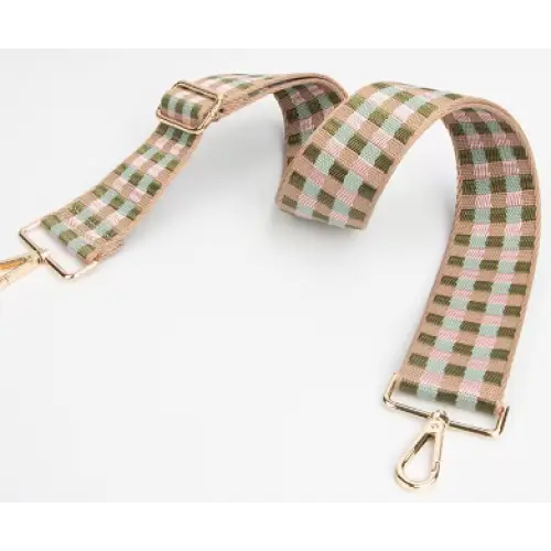 Checkerboard Adjustable Purse Strap - Pistaschio - 230