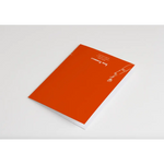 Orange notebook with white drawing, perfect for notes with Cheers Greeting Card blank inside