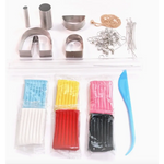 Polimer clay jewelry making kit with polished prints for stylish womens clothes and accessories