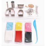 Polimer clay jewelry making kit with polished prints for stylish womens clothes and accessories