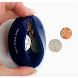 Blue Coin Pouch for Sourdough Money with shiny coins, perfect for stylish womens clothes