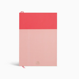 Two-toned pink notebook from Colorblock A5 Softcover Undated Page A Day Planner with polished prints
