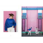 Cozy colors Nordic knits blue sweater in Danish style