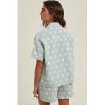 Floral plaid shirt and shorts set from Daisy Days with floral pattern for comfy nights