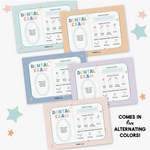 Colorful Dental Exam Report Cards for Dentist Pretend Play Notepad with Cute Illustrations