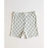 Desert Sage Checkerboard Short Set - 350 Kids Dresses / Sets