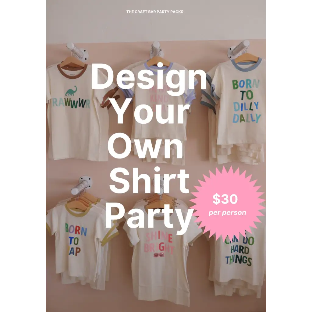 White custom t-shirts at the craft bar, perfect for your bar host party package
