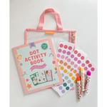 Kids enjoying the Dot Marker Activity Kit with colorful dot stickers and markers