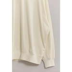 Cream-colored sweatshirt sleeve with ribbed cuff from Drew’s Crew Neck Drop Shoulders Sweatshirt