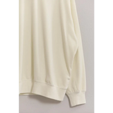 Cream-colored sweatshirt sleeve with ribbed cuff from Drew’s Crew Neck Drop Shoulders Sweatshirt