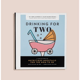 Cover of Drinking for Two, a must-read pregnancy book by Diana Licalzi with a cute carriage