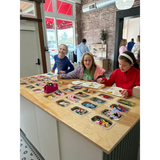 Craft table with bins at Edwardsville Craft Bar for your spring craft fun