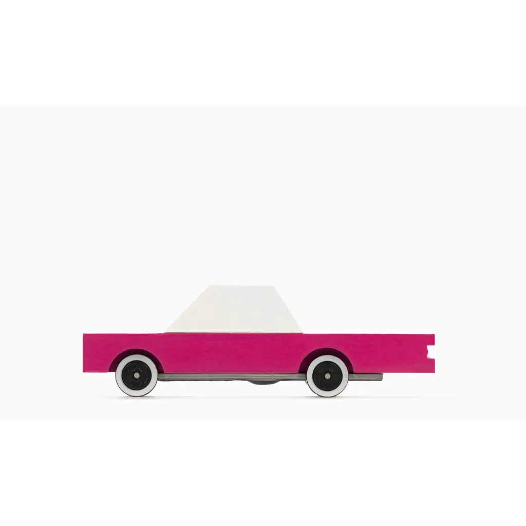 Simple pink and white Caminito Pickup Toy Car with black wheels for fun adventures