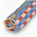 Checkered zippered pen pouch with star accents, perfect for stylish womens clothes