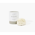 White Eucalyptus Bath Truffle by Bloom Bath Co with textured surface