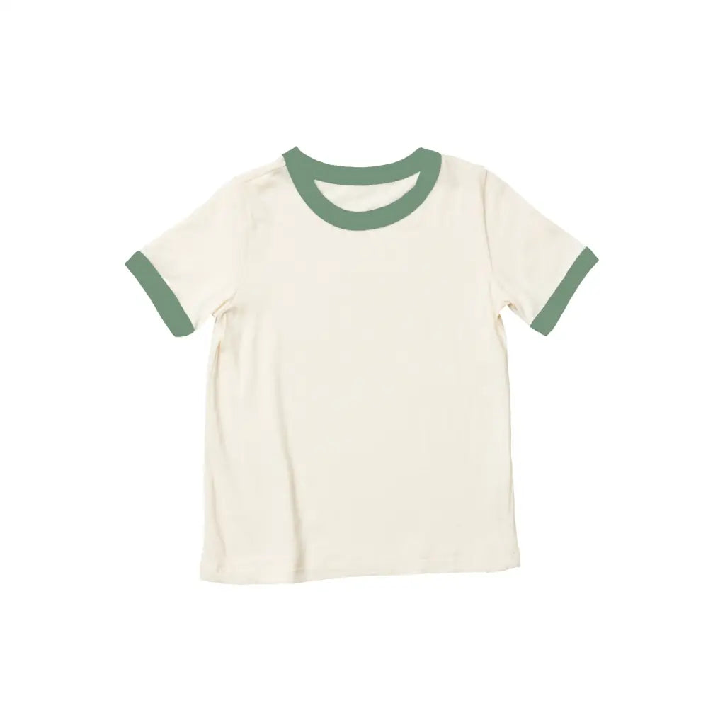 Everyday Basic Ringer in Dark Ivy - 320 Kids Ringer Tees