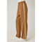 Olive green everyday tracksuit pants with tan wide-leg and striped panels