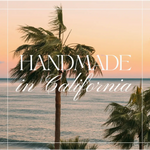 Handmade in California with palm trees, ocean, and Everything is Fine Candle’s pineapple sparkling citrus