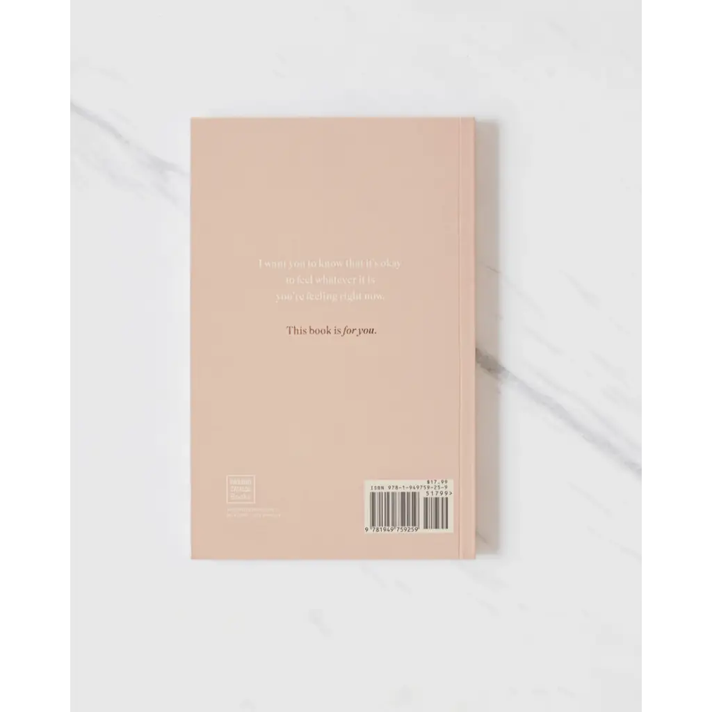 Blush pink minimalist notebook with polished prints logo