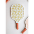 Peach Floral Pickle Ball Paddle with yellow floral design for fall floral adult players